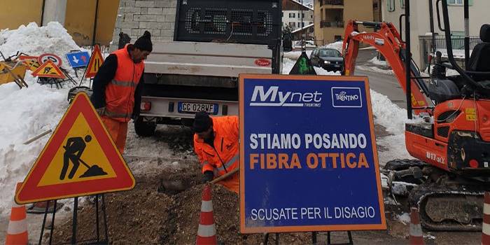 FIBRA OTTICA, NUOVO CANTIERE DI MYNET TRENTINO A SCURELLE